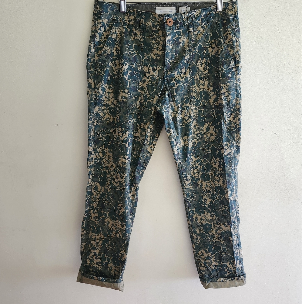 HEI HEI Anthropologie Womens Flower Camo Pants Size 30